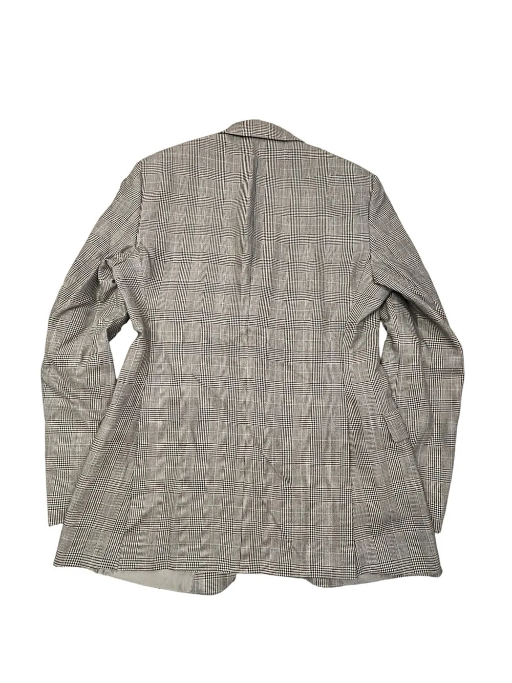 Ralph Lauren Vintage Gray Glen Plaid Men's Blazer 40L Silk Wool Y2K Business
